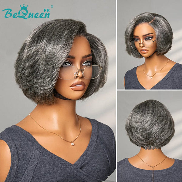 BeQueen „Marie“ Bobperücke für Mama Farbe Salz & Pfeffer