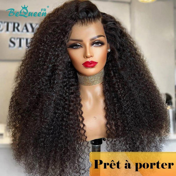BeQueen "Alice" Perruque Customisée Longue Curly Wave Prêt à porter Sans Colle 13X6 Raw Hair