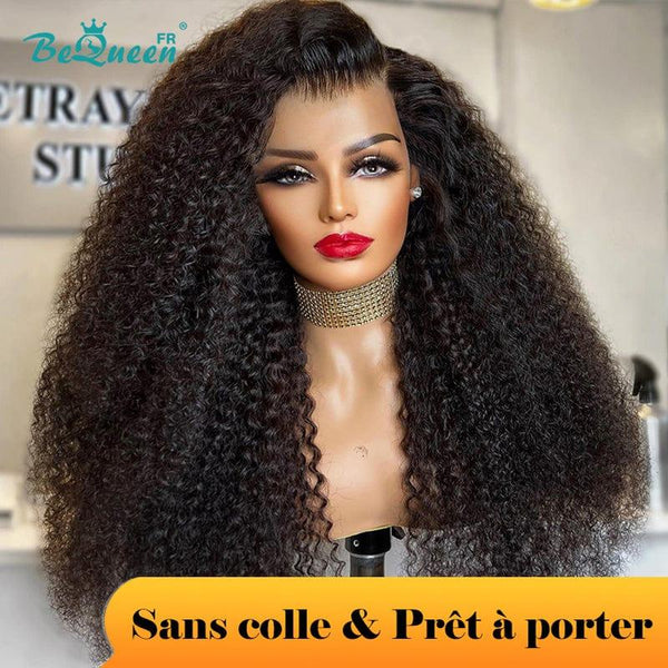 BeQueen "Alice" Perruque Customisée Longue Curly Wave Prêt à porter Sans Colle 13X6 Raw Hair