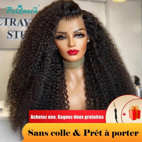 BeQueen "Alice" Perruque Customisée Longue Curly Wave Prêt à porter Sans Colle 13X6 Raw Hair