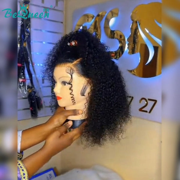 BeQueen "Alice" Long Curly Wave Wig with 13X4 Lace Frontal Already Customized 18 Inches Half Price