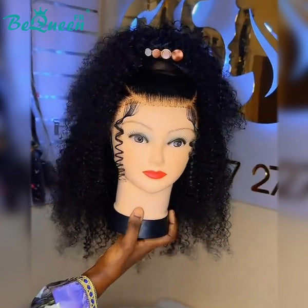 BeQueen "Alice" Long Curly Wave Wig with 13X4 Lace Frontal Already Customized 18 Inches Half Price
