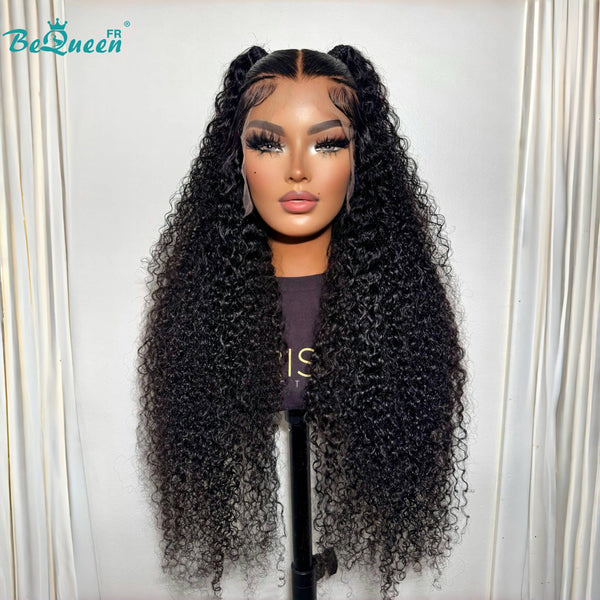 BeQueen "Alice" Peruca Longa Cacheada Onda com Tela Frontal 13X4 já personalizada 18 Polegadas Metade do preço