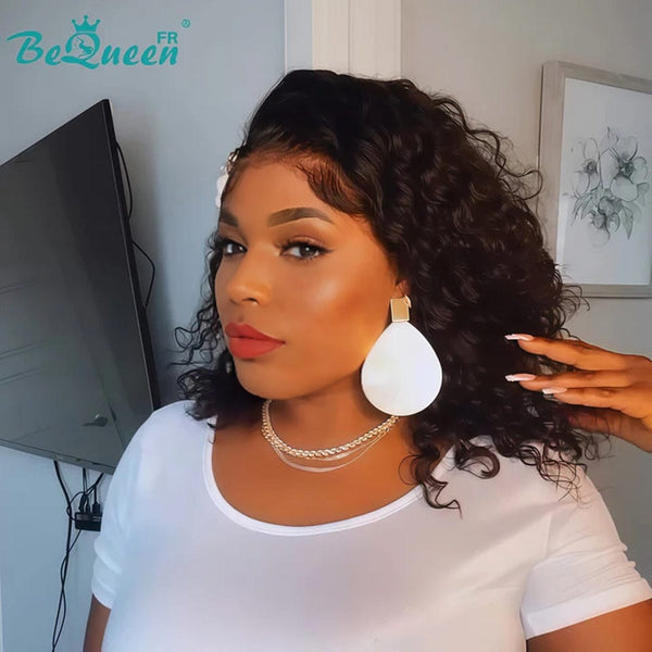 BeQueen “Alice” Long Curly Wave Wig with Lace Front 16 Inches Already Customized Glueless Ready to Wear