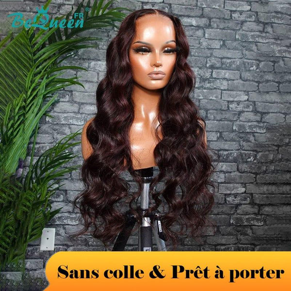 BeQueen „Anan“ lange gewellte, individuelle Perücke, tragefertig, ohne Kleber, 4 x 4