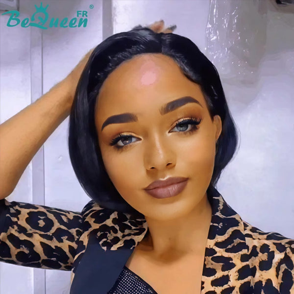 BeQueen "Beulah" Peluca Bob Liso con Flequillo Frontal 13*4