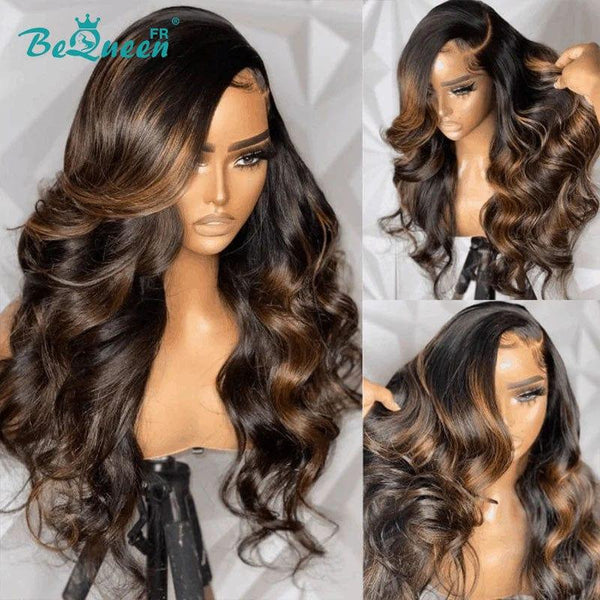BeQueen “Bronwyn” Perruque Cabelo Ondulado de Corpo Comprido Pronta a Usar Sem Cola 13x4