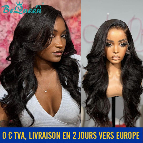 BeQueen "Dania" Long Body Wave Wig with Lace Frontal 13X6 Raw Hair In France