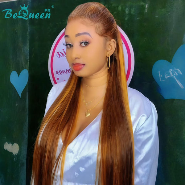 BeQueen "Eva" Peruca Longa Lisa com Frente em Tecido 24/30 Polegadas Metade do Preço