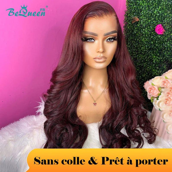 BeQueen "Cigana" Peruca Personalizada Onda Longa Corpo Pronto a Usar Sem Cola 4X4