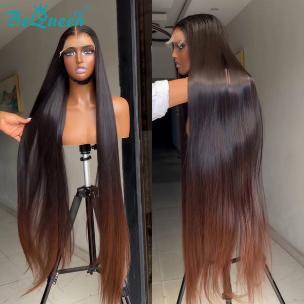 BeQueen "Sonia" Long Straight Wig with Lace Closure, 16 Inches—Half Price