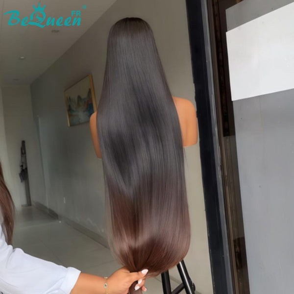 BeQueen "Sonia" Long Straight Wig with Lace Closure, 16 Inches—Half Price