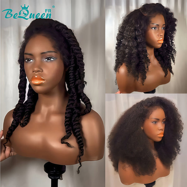 BeQueen “Iwa” Long Curly Edges Kinky Curly Wave Wig with 13x6 Lace Frontal