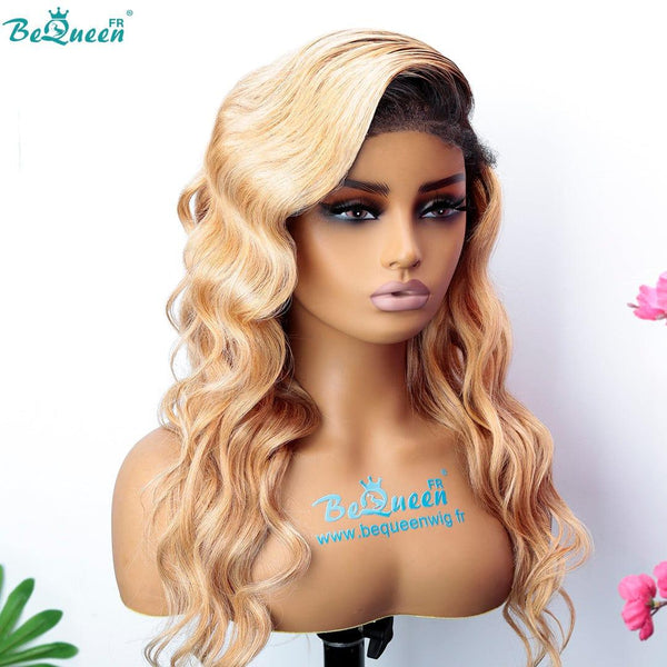 BeQueen “Jenny” Perruque “Cabelo Longo com Bordas Onduladas e Fechamento de Renda 4x4”