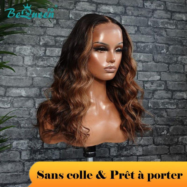 BeQueen "Kaitlyn" Perruque Customisée Longue Body Wave Prêt à porter Sans Colle 4X4