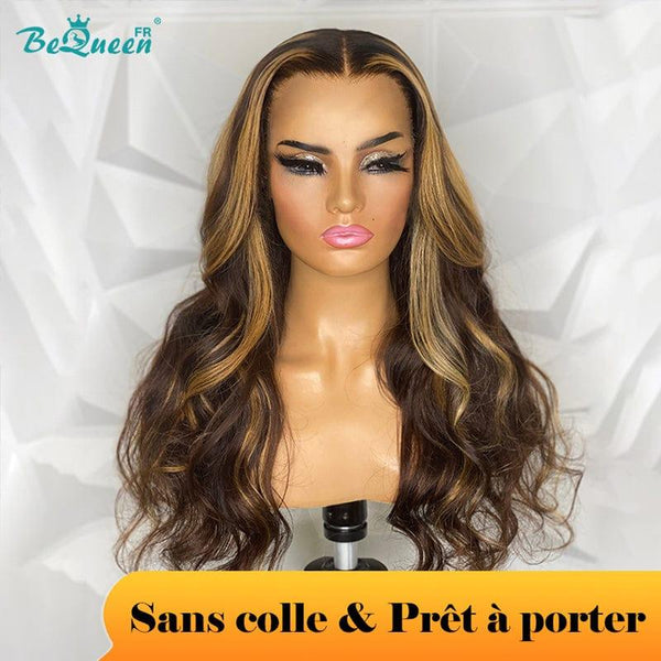 BeQueen „Lacy“ lange, gewellte, individuelle Perücke, fertig zum Tragen, ohne Kleber, 4 x 4
