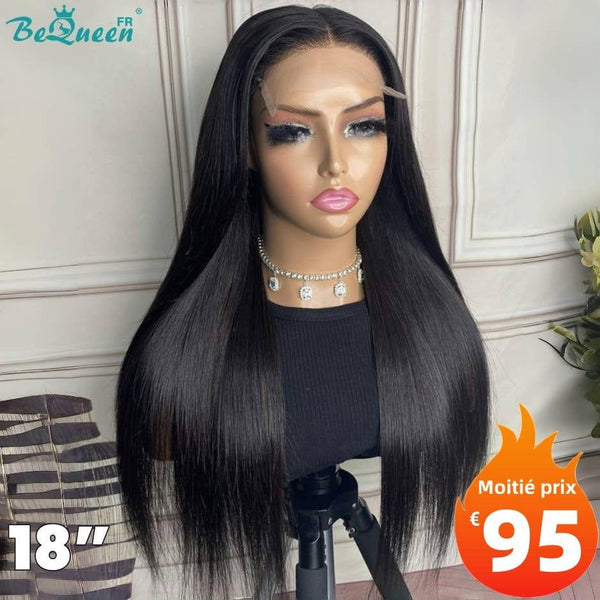 BeQueen "Mina" Extension de Pelo Liso con Cierre en Encaje 4x4 18 Pulgadas al 50% de su Precio