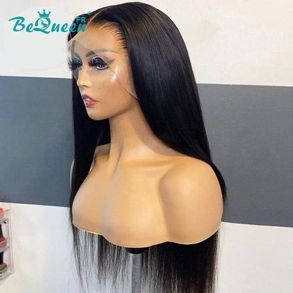 BeQueen "Mina" Long Straight Wig with Lace Frontal 13X6 Raw Hair 200% Density In France