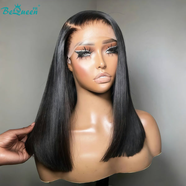 BeQueen "Sonia" Perruque Bob lisse avec Lace Frontale 14 Pouces Moitié prix
