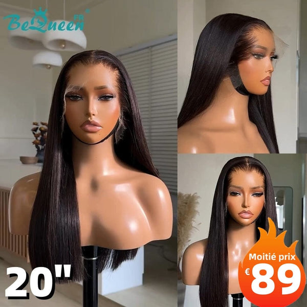 BeQueen “Mina” Long Straight Lace Front Wig 20 Inches Half Price