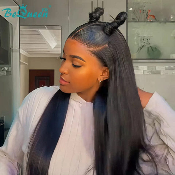 BeQueen “Mina” Long Straight Lace Front Wig 24 Inches Already Customized Glueless Ready to Wear Style 2 Half Price
