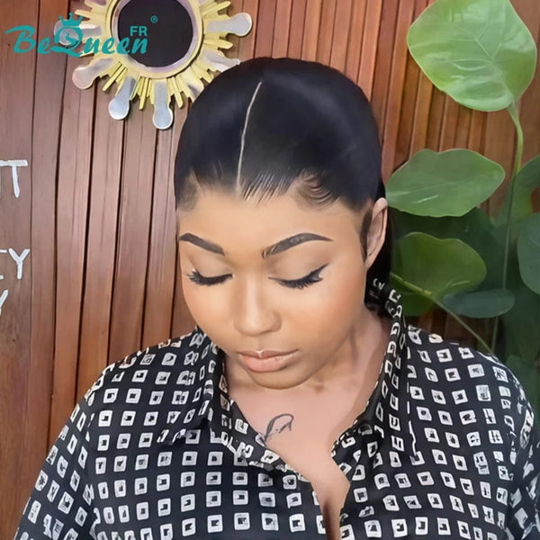 BeQueen "Mina" Peruca Longa Lisa com Renda Frontal de 24 Polegadas já Personalizada Sem Cola Pronta a Usar Metade do Preço