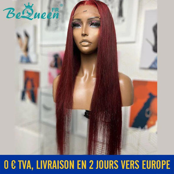 BeQueen Peruca "Afton" Rouge Bordeaux Em França