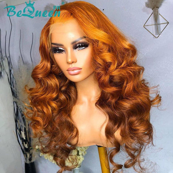 Reina Perruque "Dania" Naranja jengibre en Frontal