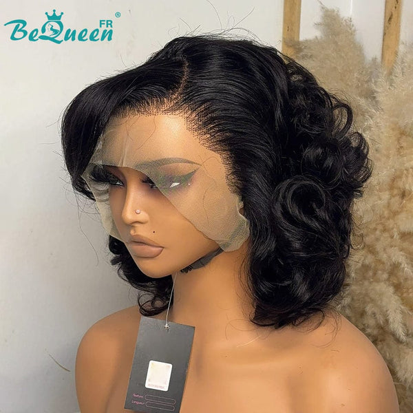 BeQueen "Polysia" Bouncy Bob Wig with Lace Front 14 Inches Half Price