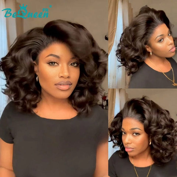 BeQueen "Polysia" Perruque Bob com laço de fecho elástico 5*5 12 Polegadas Meio preço