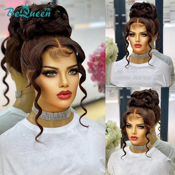 BeQueen „Salimah“ lange maßgeschneiderte Perücke, gewellt, tragefertig, leimlose Spitze 360