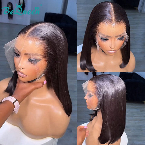 BeQueen "Sonia" Perruque Bob lisse avec Lace Frontale 12 Pouces Moitié prix