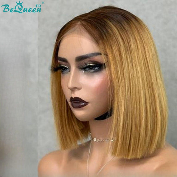 BeQueen "Sonia" Perruque Bob Lisse en couleur avec Lace closure 2*6 10 Pouces Moitié prix