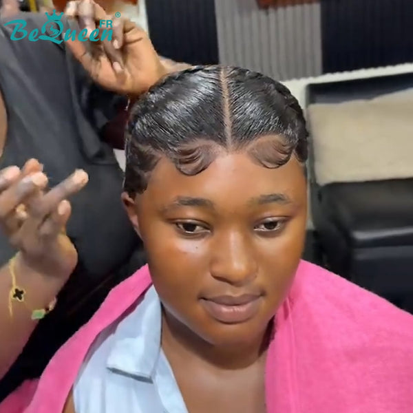 BeQueen “Soniel” Straight Frontal Wig 16 Inch Headband Wig with Lace Front 13*4 Style 13