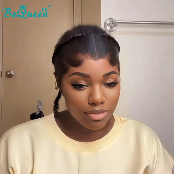 BeQueen “Soniel” Straight Frontal Wig 16 Inch Headband Wig with Lace Front 13*4 Style 14