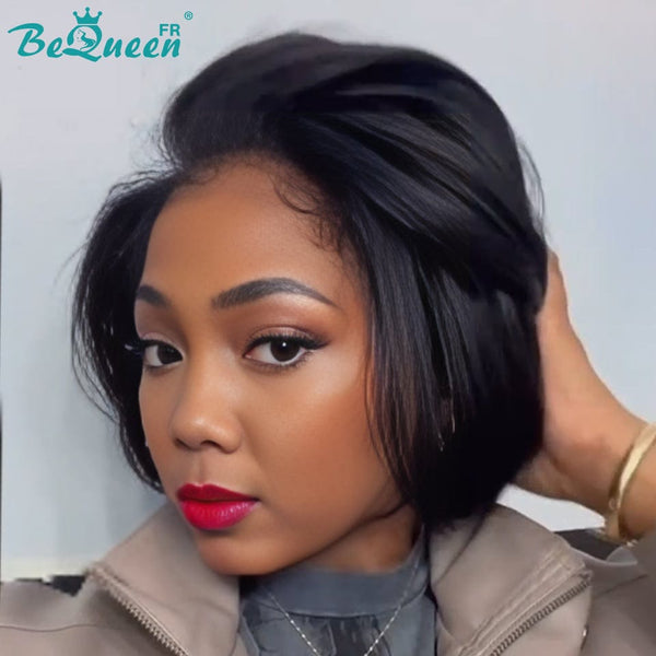 BeQueen “Sonna” Curly Edge Bob Wig with Lace Front 13*4