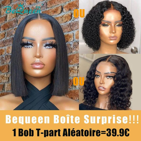 Bequeen boîte surprise: 1 Perruque Bob T-part Aléatoire