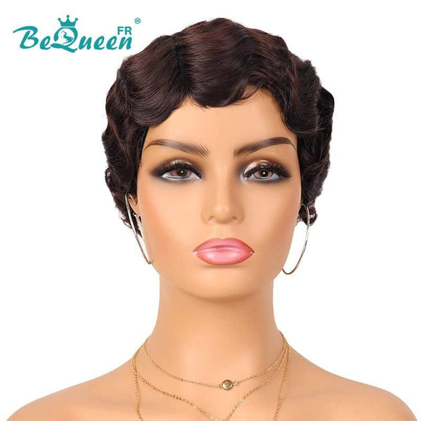 BeQueen Cadeaux et objets de collection : Perruque 100% Cheveux humains fabriquée à la machine