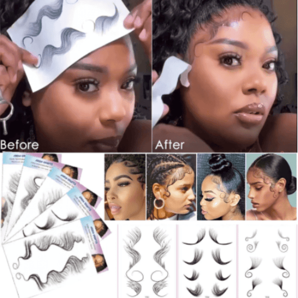 BeQueen Cajas y objetos de colección: Tatuaje para cabello de bebé temporal. Instalación y desinstalación rápida, efecto muy natural.