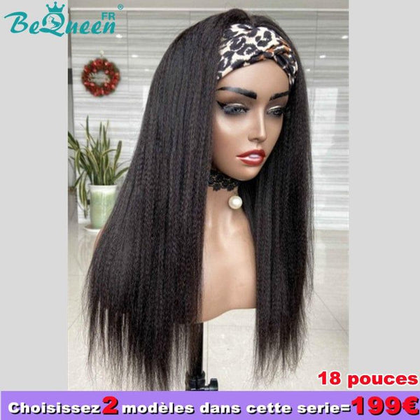 BeQueen 199€=2 perruques Perruque Longue à Bandeau Kinky Straight