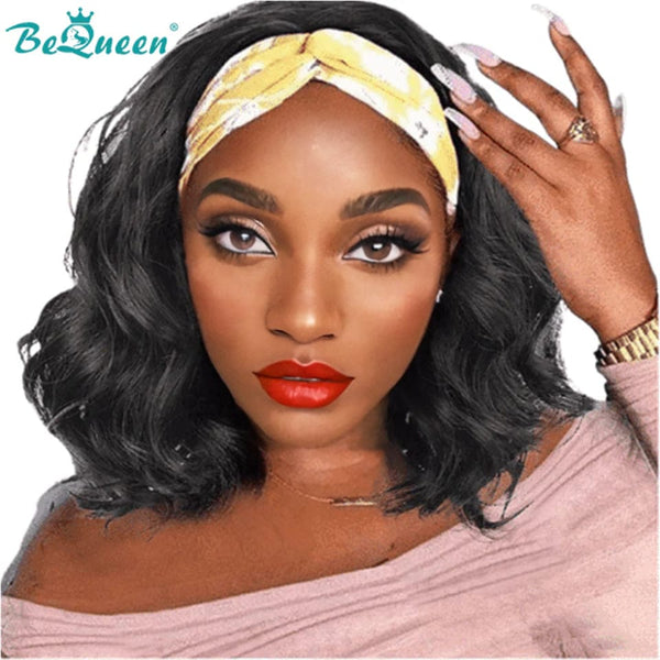 BeQueen Body Wave Headband Bob Wig