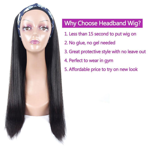 BeQueen Perruque Longue à Bandeau Water Wave