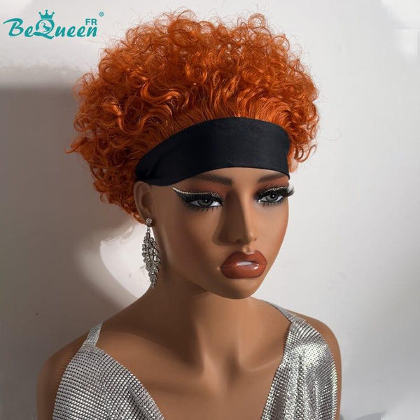 BeQueen Pixie-Perücke mit lockigem Stirnband