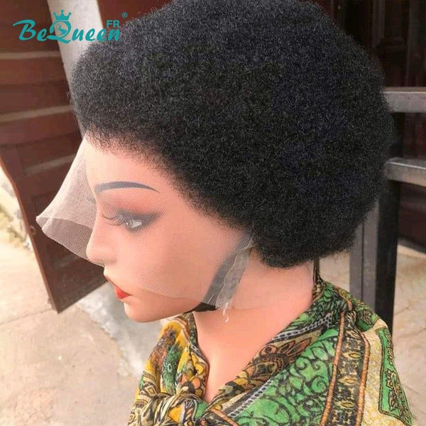 BeQueen "Yvette" Perruque Court Afro curl en dentelle pleine