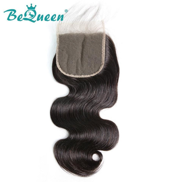 【Bequeen】10A 100% Virgin Hair Body Wave Lace Closure 4x4/ 5x5, Silk Based Closure 4x4, Free Shipping - Bequeen Office Store