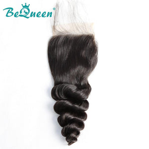 【Bequeen 】10A 100% Virgin Hair Loose Wave Lace Closure 4x4/ 5x5, Silk Based Closure - Bequeen Office Store