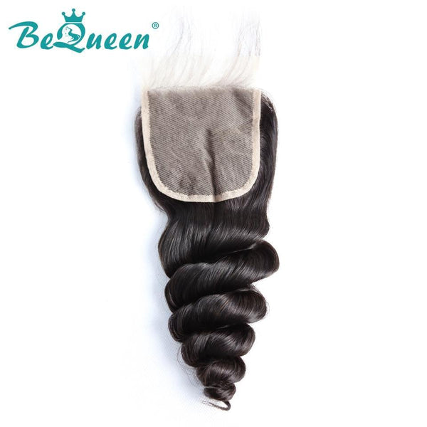 【Bequeen 】10A 100% Virgin Hair Loose Wave Lace Closure 4x4/ 5x5, Silk Based Closure - Bequeen Office Store