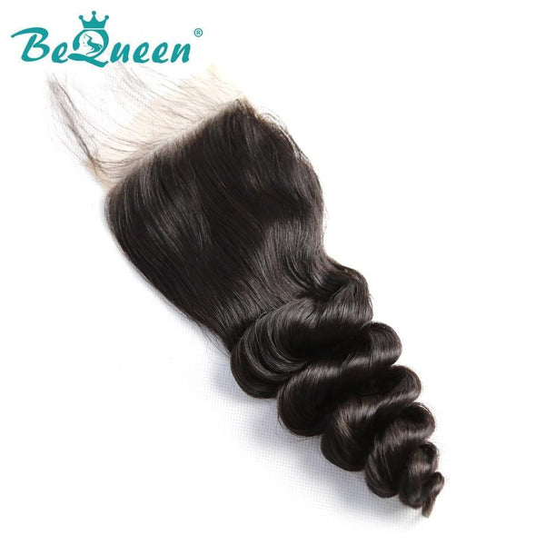 【Bequeen 】10A 100% Virgin Hair Loose Wave Lace Closure 4x4/ 5x5, Silk Based Closure - Bequeen Office Store
