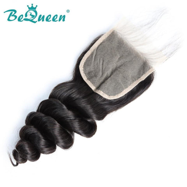 【Bequeen 】10A 100% Virgin Hair Loose Wave Lace Closure 4x4/ 5x5, Silk Based Closure - Bequeen Office Store