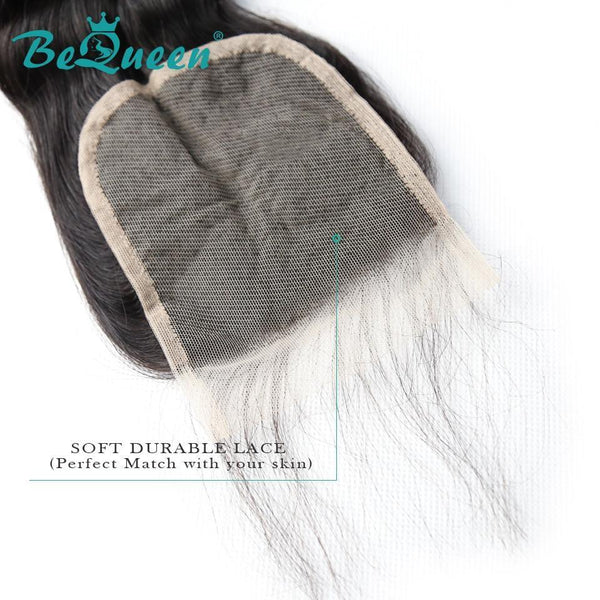 【Bequeen 】10A 100% Virgin Hair Loose Wave Lace Closure 4x4/ 5x5, Silk Based Closure - Bequeen Office Store